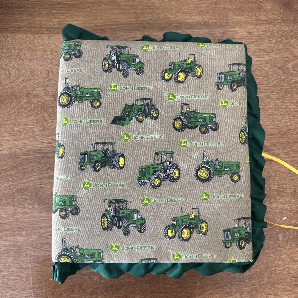 Vintage 3 Ring Binder Photo Album Hand Made Padded John Deere